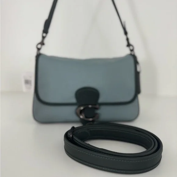COACH Soft Tabby Shoulder Bag In Colorblock
Blue & Dark Forest Green NWT - Picture 8 of 14
